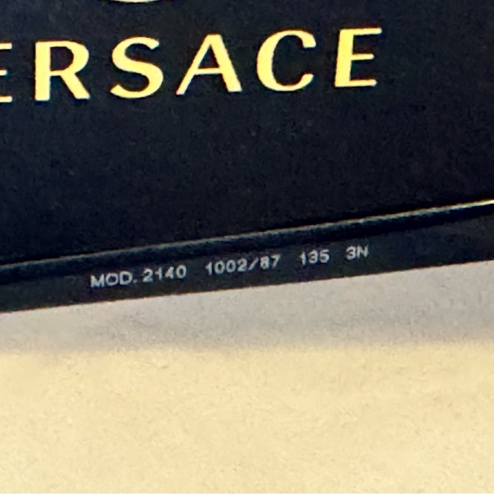Versace VE2140 Shield Sunglasses – Gold/Black – Authentic, With Box & Papers - Picture 6 of 9
